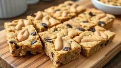 barras de biscoito de manteiga de amendoim