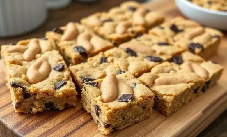 barras de biscoito de manteiga de amendoim