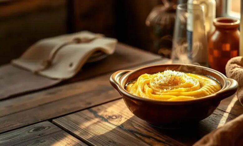 Polenta com parmesão